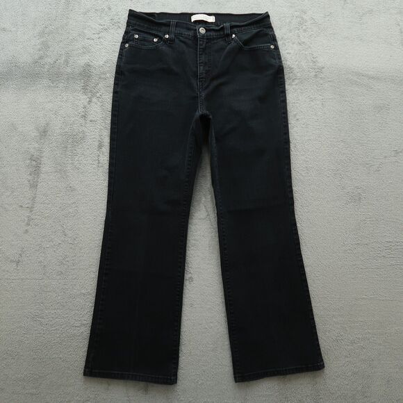 Levi's 512 Jeans Women's Fits 28x27 Faded Black Mid-Rise Slimming Bootcut Denim - Picture 1 of 15